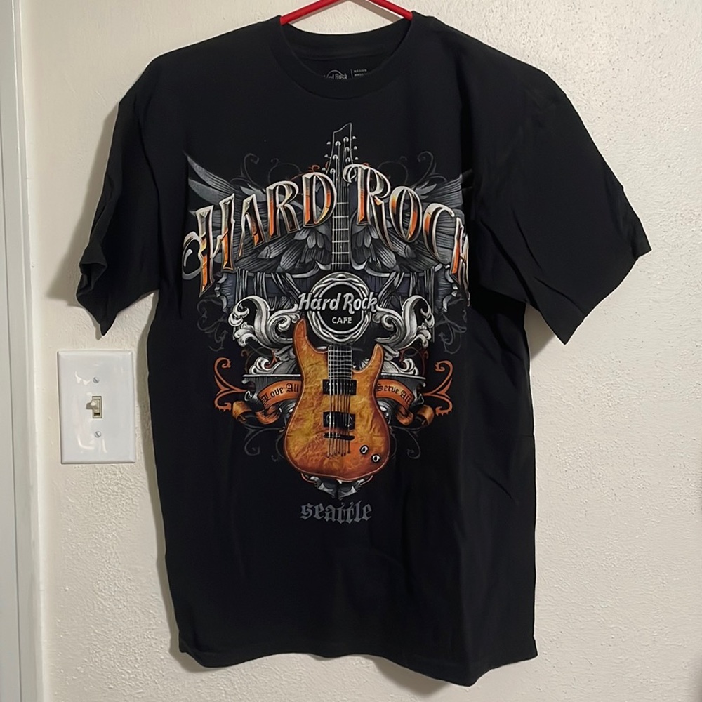 Hard Rock Cafe Seattle T-shirt medium black